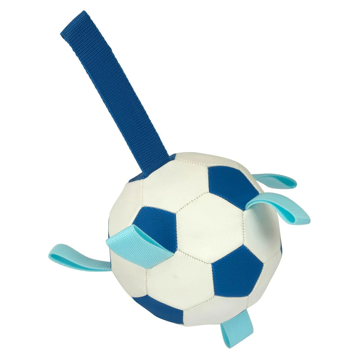 Lexi & Me Soccer Ball with Tags Dog Toy Blue/White - Image 4