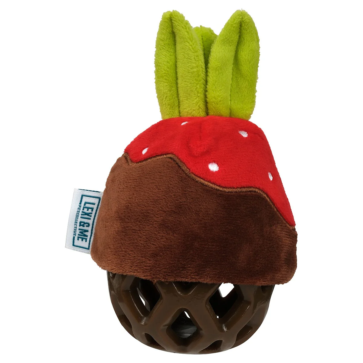 Lexi & Me Strawberry Plush & Rubber Dog Toy - Image 4