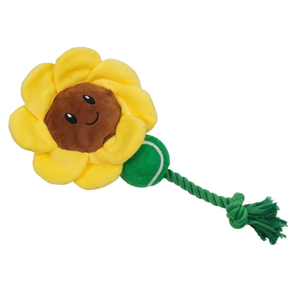 Lexi & Me Sunflower Rope & Ball Dog Toy - Image 2