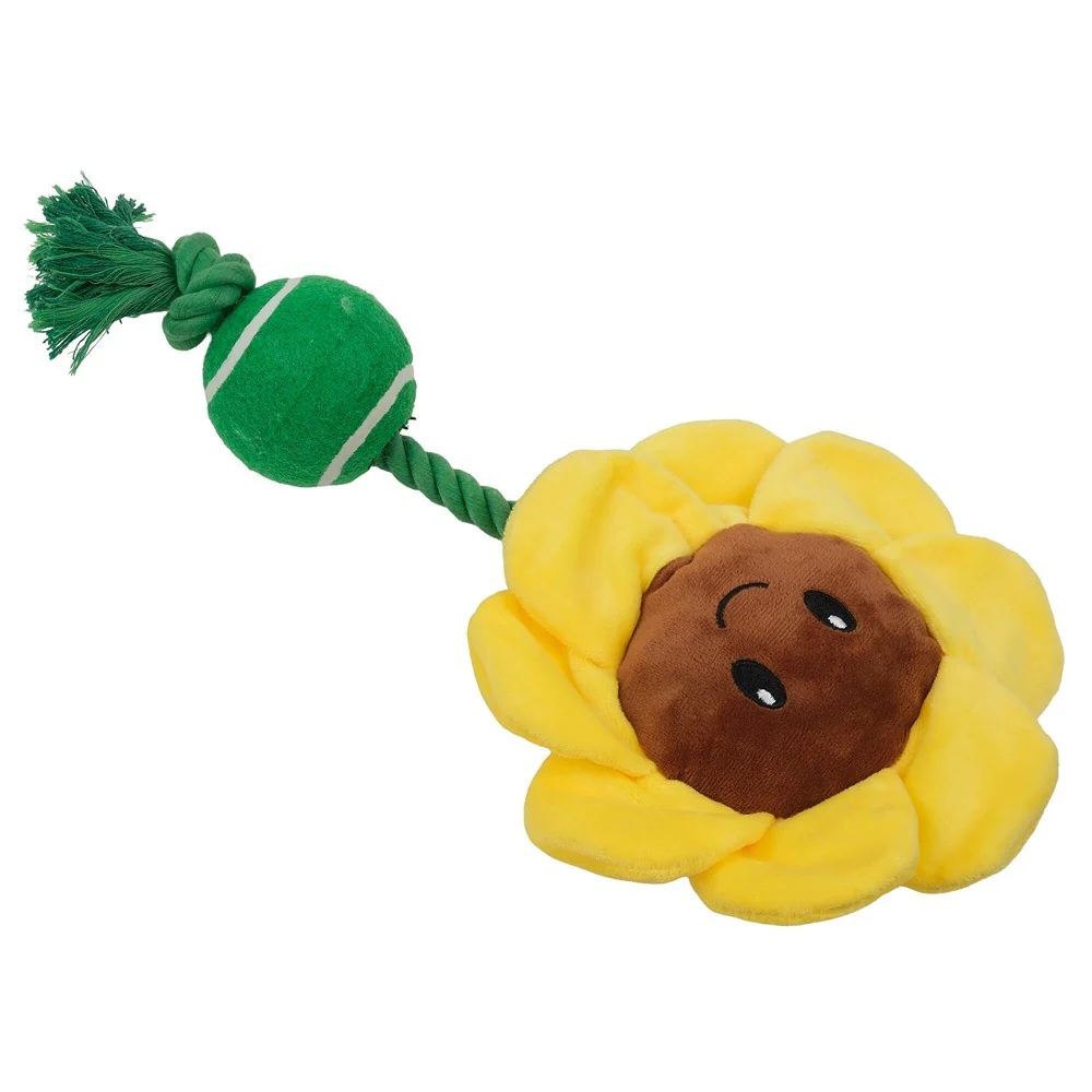 Lexi & Me Sunflower Rope & Ball Dog Toy - Image 3