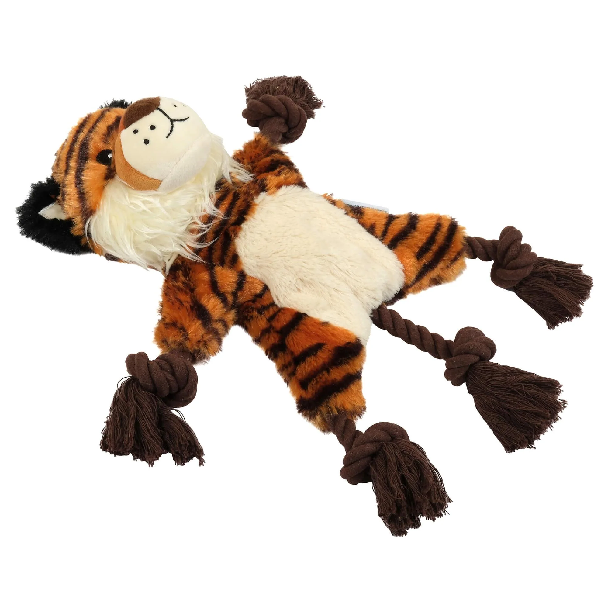 Lexi & Me Tiger Plush Rope Knot Dog Toy - Image 3