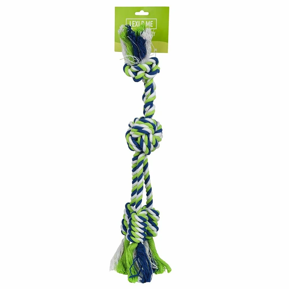 Lexi &Me Triple Knot Rope Tug Dog Toy - Image 4