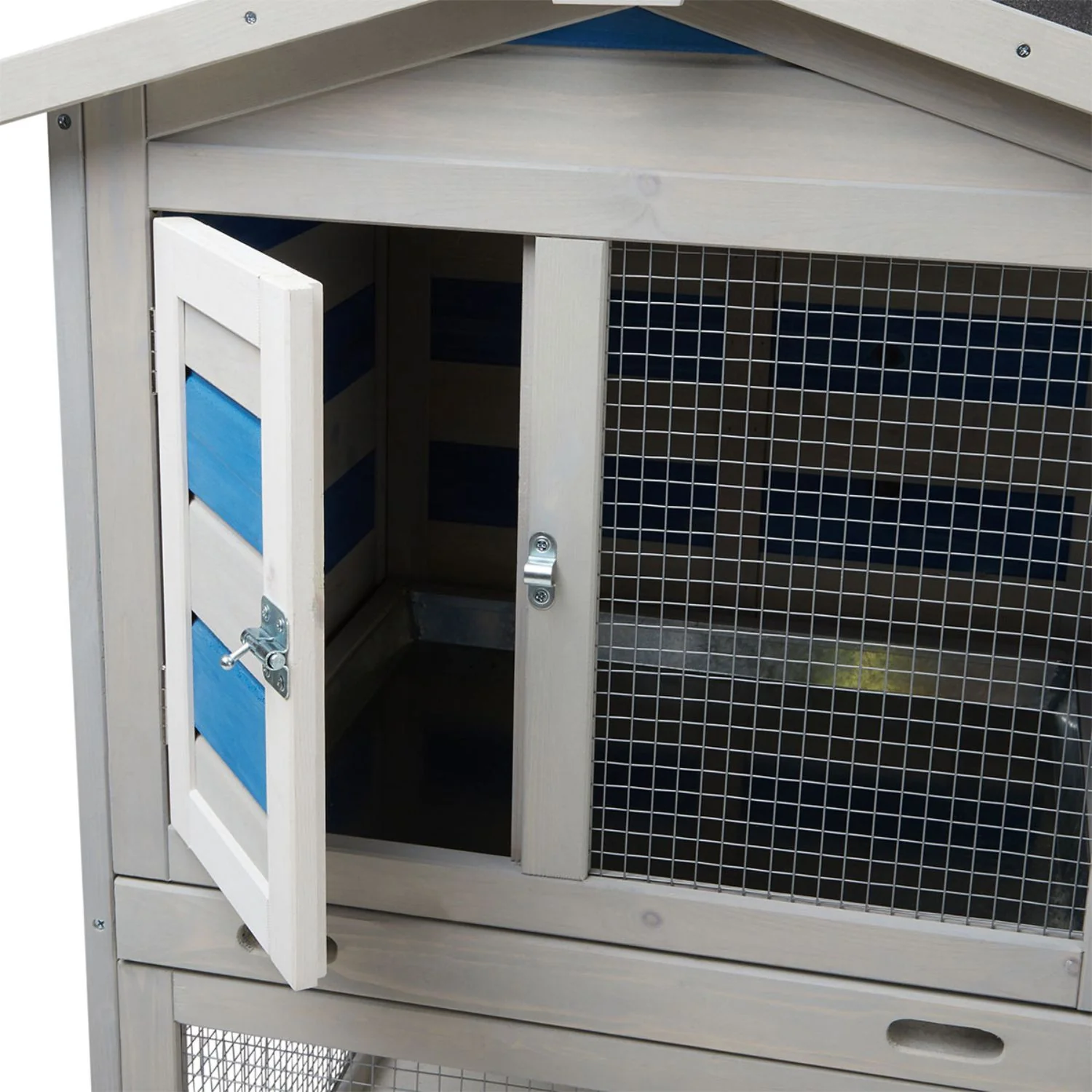Lexi & Me Two Storey Outdoor Hutch Grey - Image 4