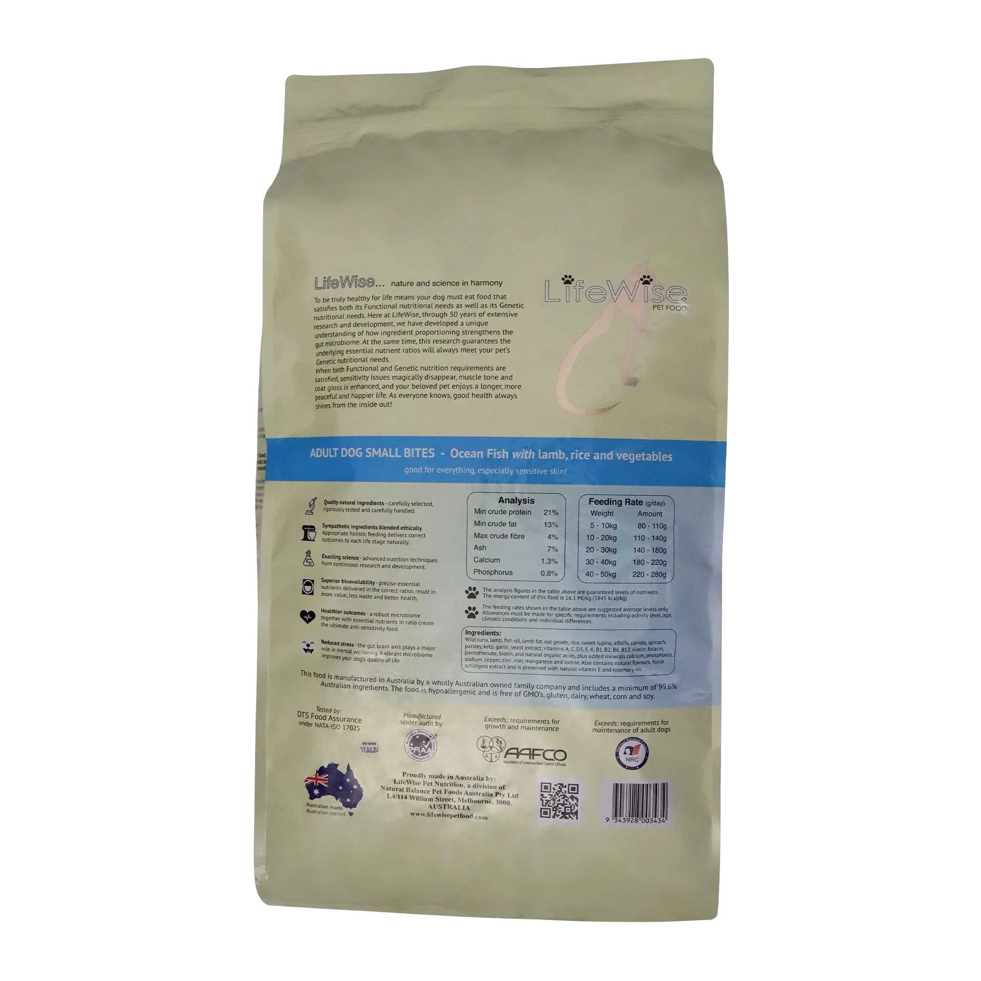 LifeWise Ocean Fish Rice & Vegetables Small Bites Dry Dog Food - Image 12