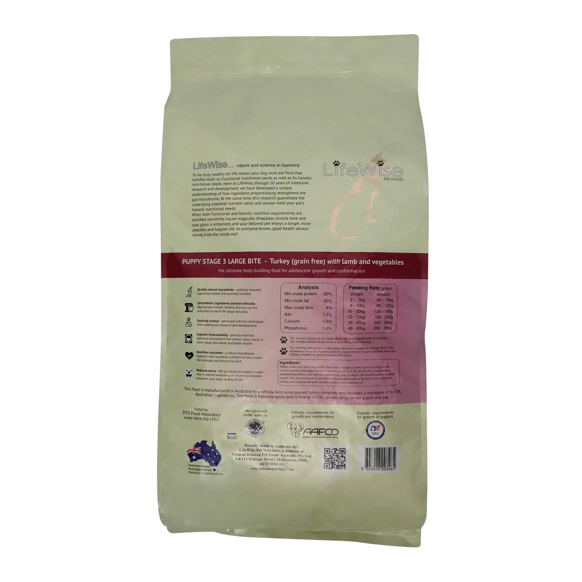 LifeWise Stage 3 Turkey & Vegetables Grain Free Puppy Dry Dog Food - Image 13