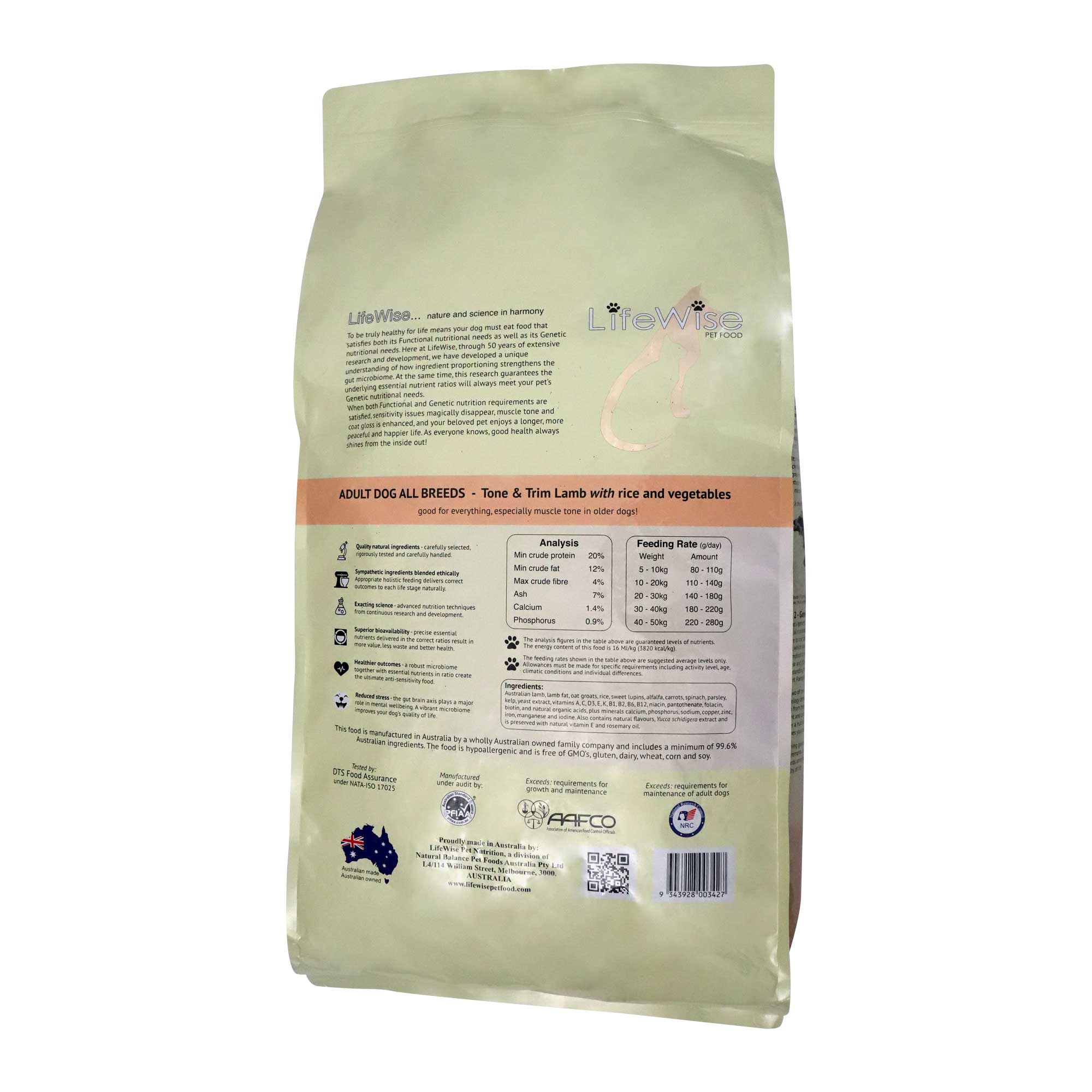 LifeWise Tone & Trim Lamb Oats & Vegetables Dry Dog Food - Image 3