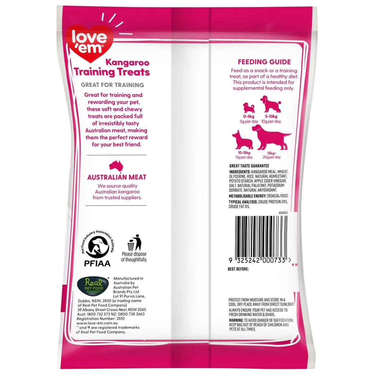 Love Em Kangaroo Mini Dog Treats 200G - Image 3