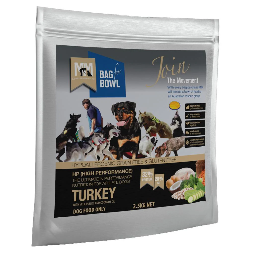 Meals For Mutts High Perform Grain Free Adult Turkey & Chickpea Dry Dog Food