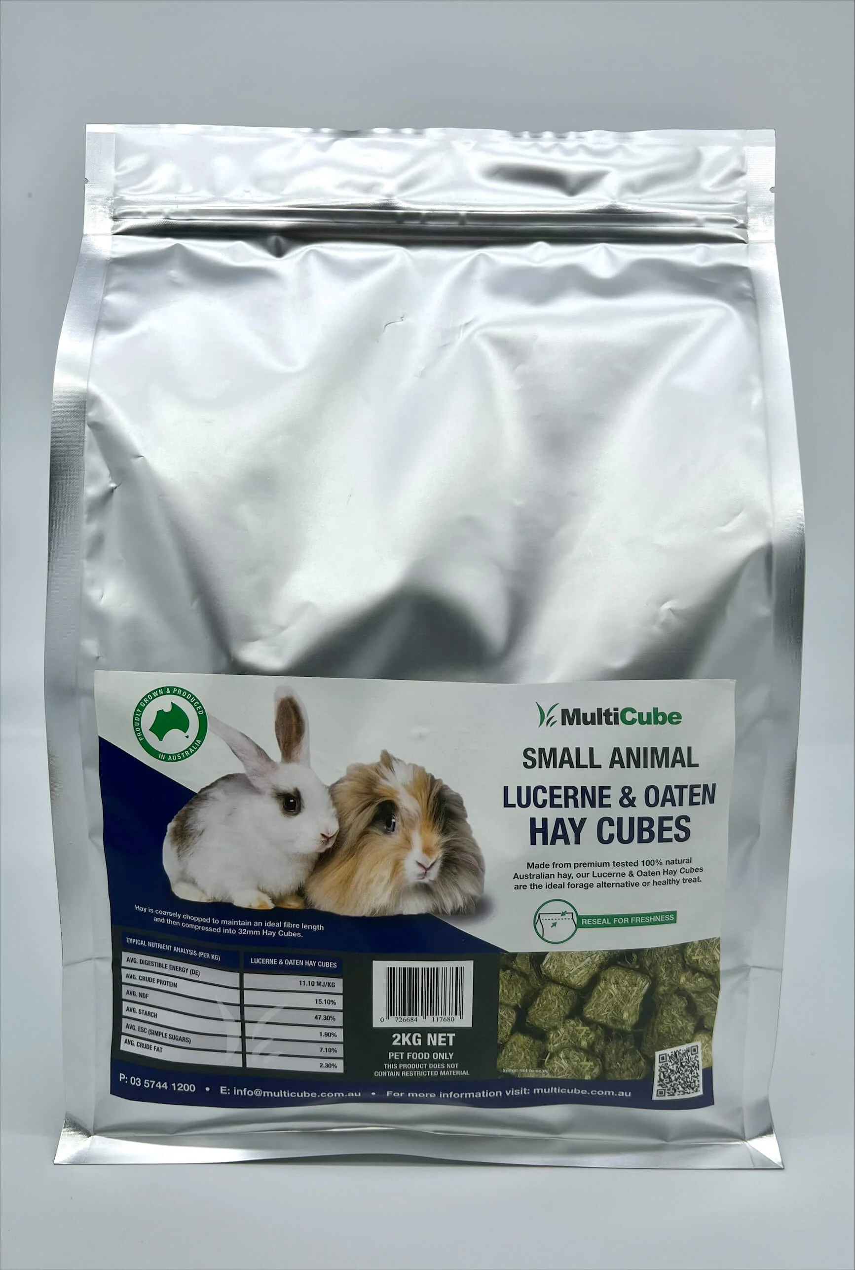 Multicube Small Animal Lucerne & Oaten Hay Cubes - 2kg - Image 2