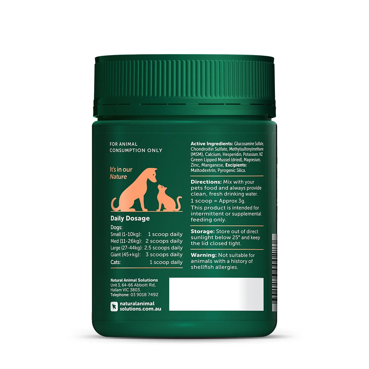 Natural Animal Solutions Joint & Ligament Support 120g - Image 3