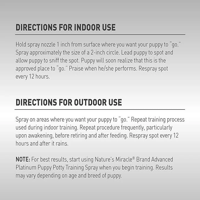 Nature's Miracle Advance Platinum Puppy Potty Training Spray - Image 4
