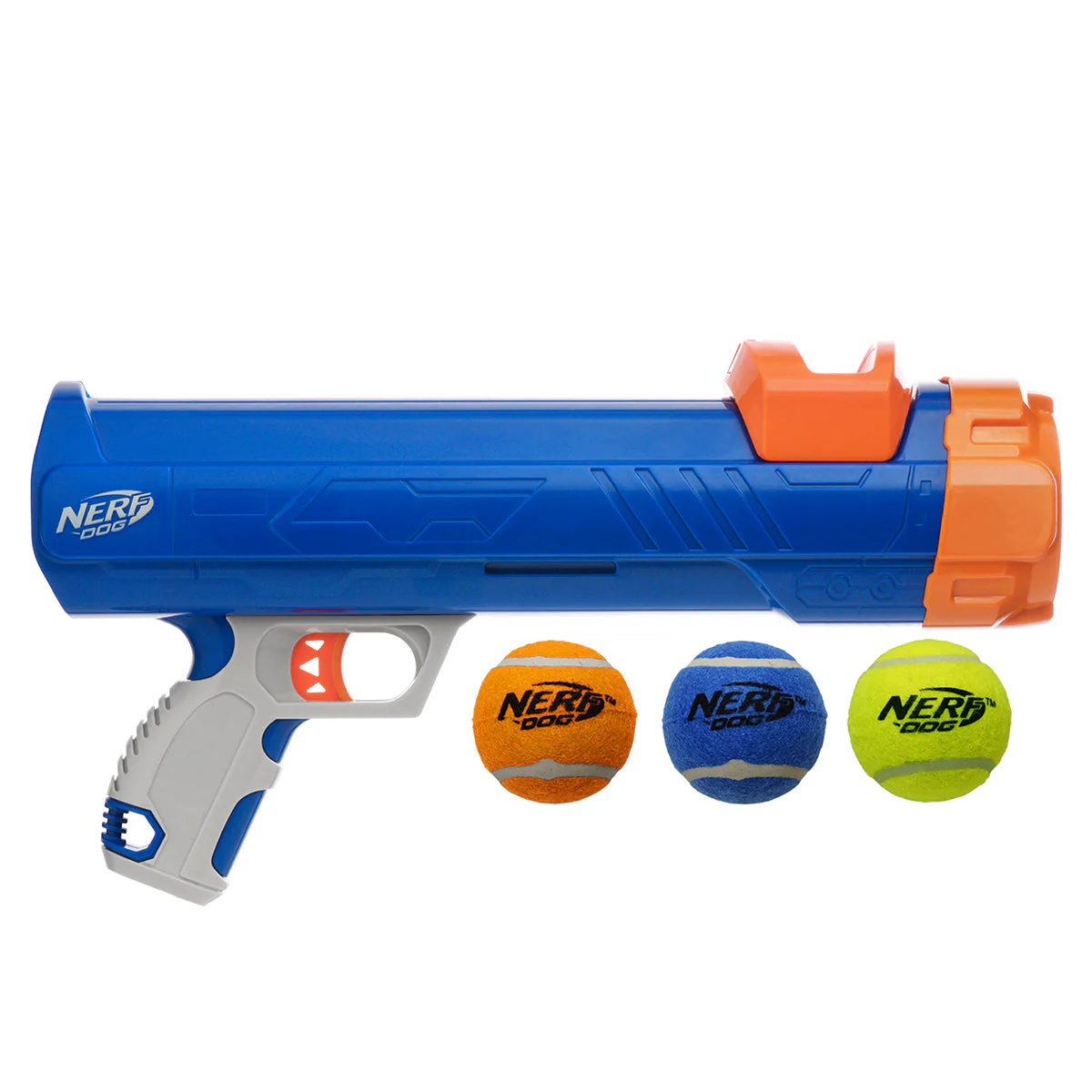 Nerf 16" Blaster with 2.5inch Non-Squeak Tennis Ball 3 Pack Dog Toy - Image 4