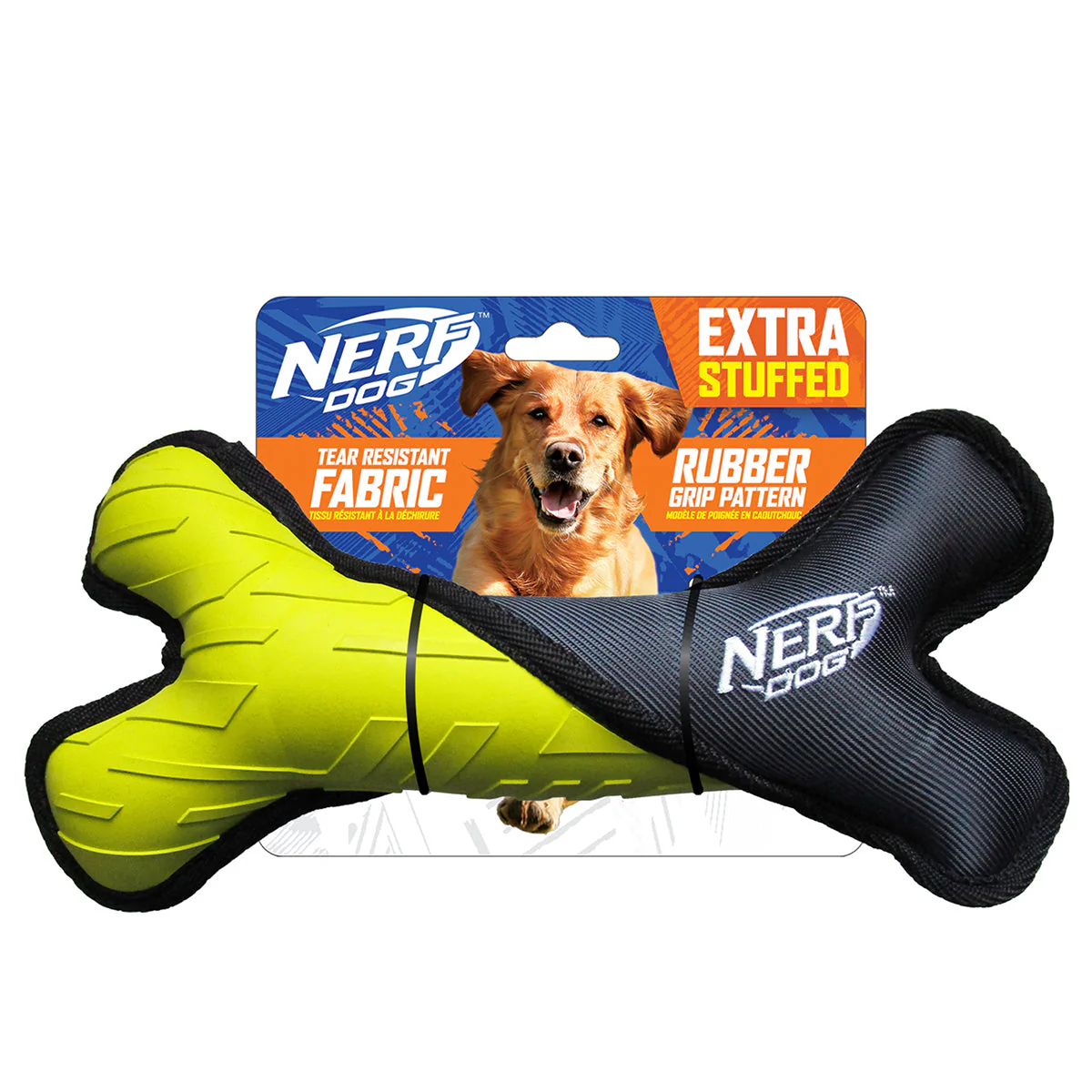 Nerf Tough Rubber Bone Dog Toy - Image 2