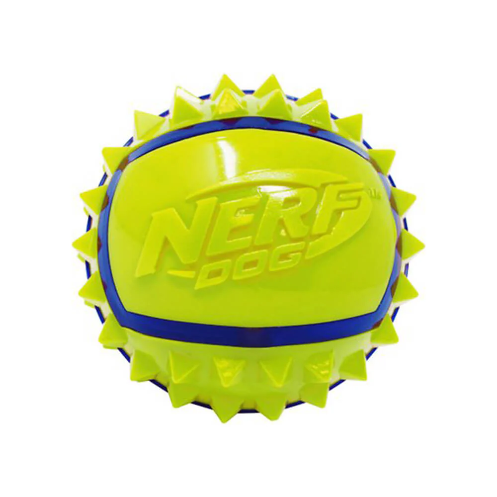 Nerf TPR Spike Ball Green 2.5in Dog Toy - Image 4
