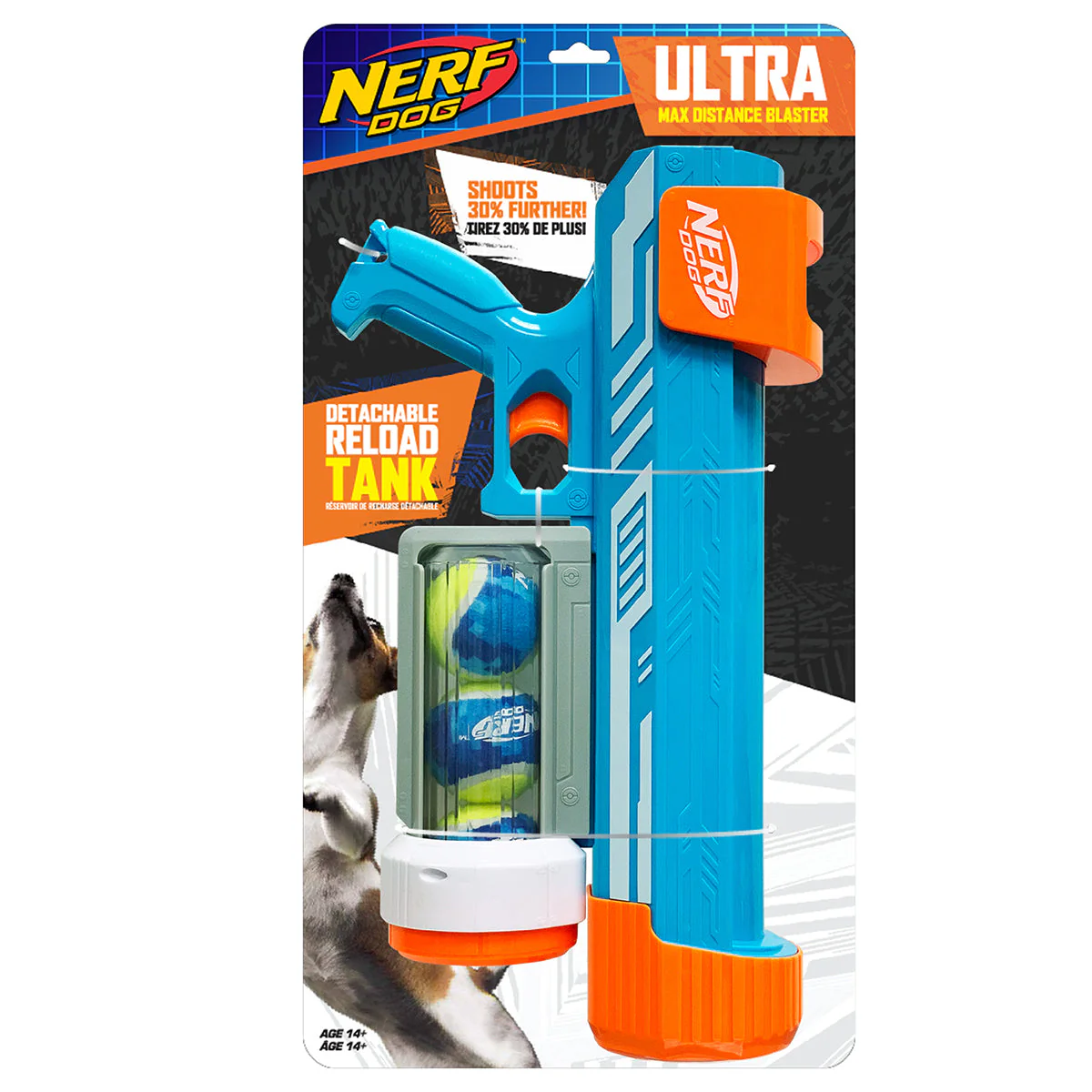 Nerf Ultra Blaster with 2.5in Ultra Tough Rubber Camo Tennis Ball 3 Pack Dog Toy - Image 3