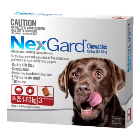 Nexgard Flea & Tick Treatment 25.1-50kg Dog - Image 3