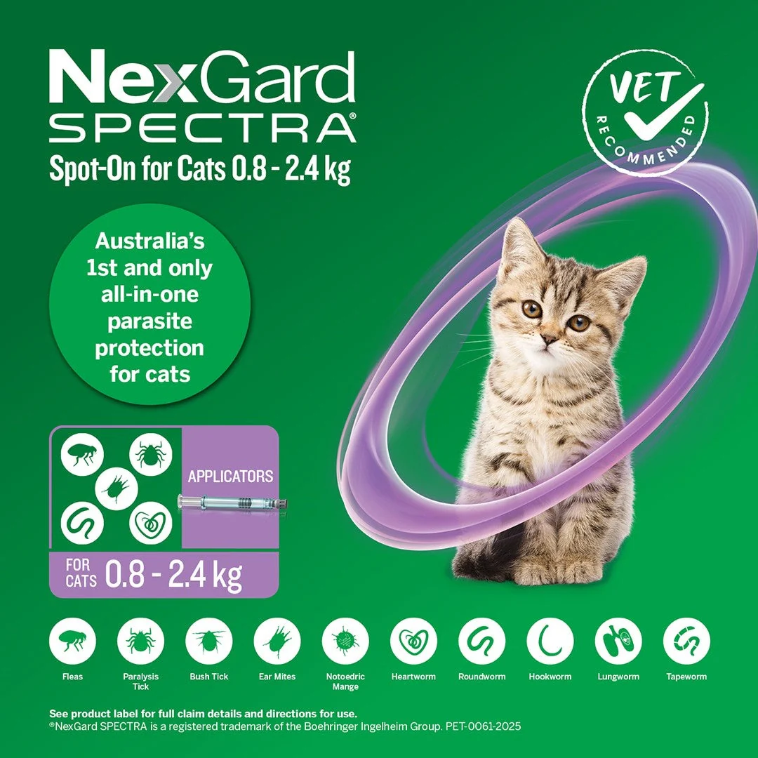 NexGard Spectra Spot-On for Cats & Kittens 0.8-2.4kg - Image 10