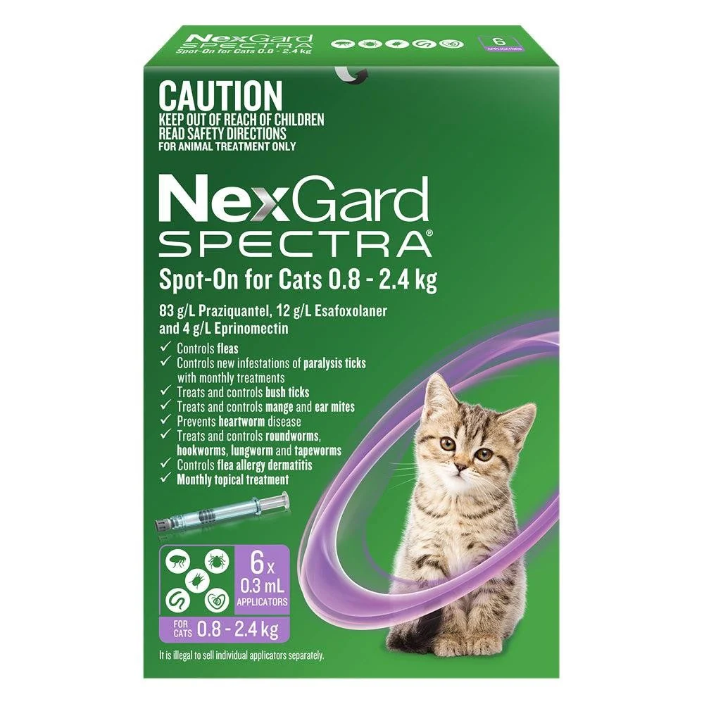 NexGard Spectra Spot-On for Cats & Kittens 0.8-2.4kg - Image 2