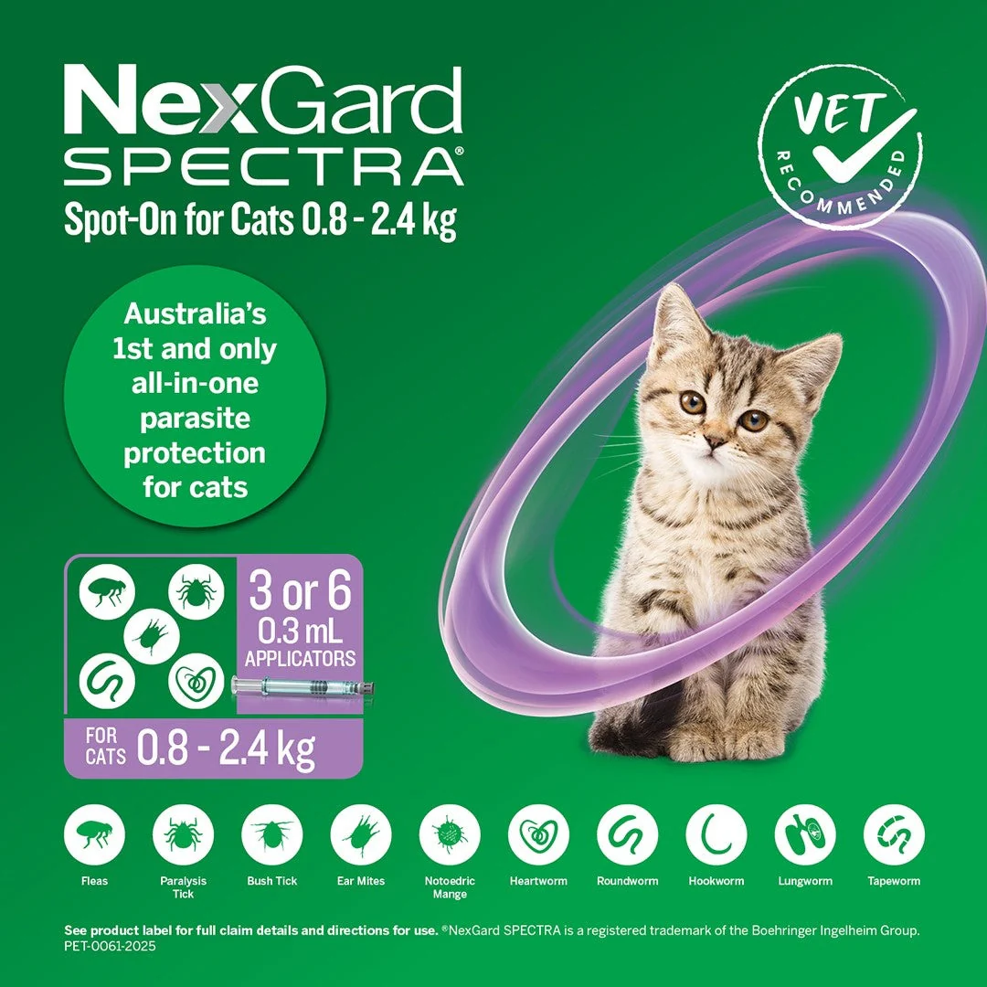 NexGard Spectra Spot-On for Cats & Kittens 0.8-2.4kg - Image 7