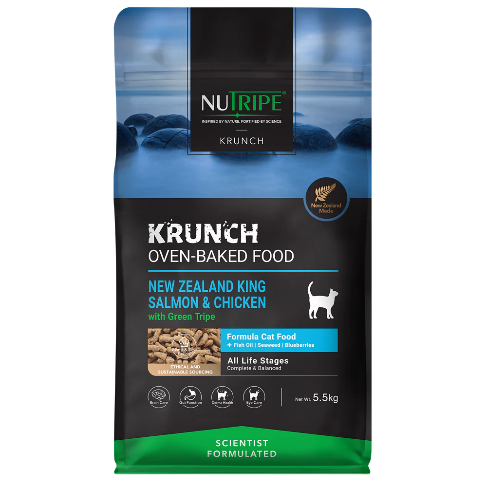 Nutripe Krunch Oven-Baked Salmon & Chicken With Green Tripe Dry Cat Food - Image 2