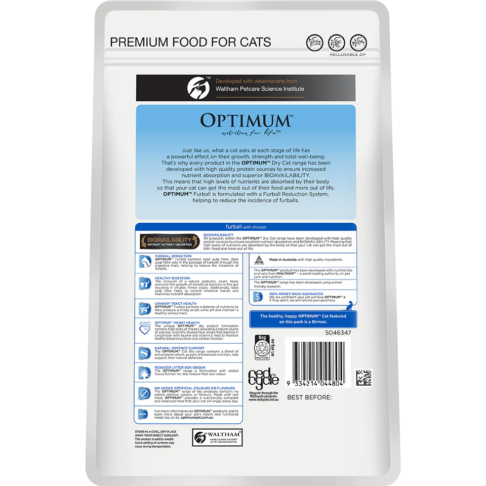 Optimum Furball Chicken Dry Cat Food - Image 26