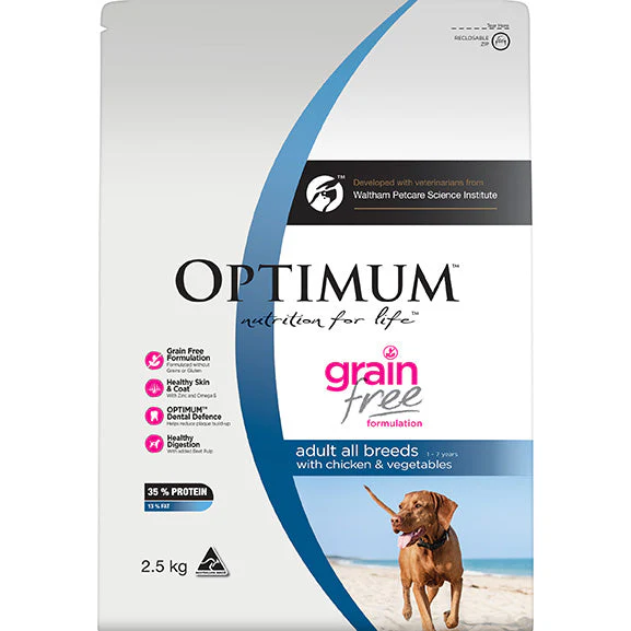 Optimum Grain Free Chicken & Vegetables Bag Dry Dog Food 2.5kg - Image 3