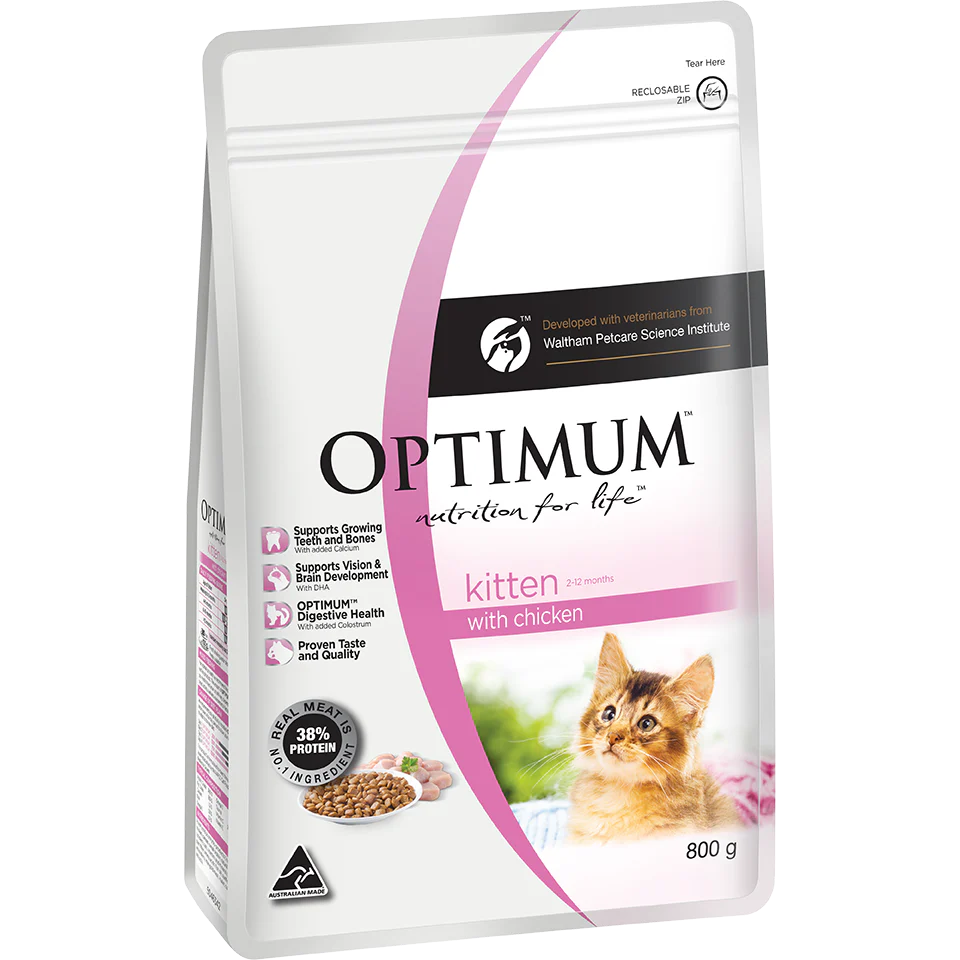 Optimum Kitten Chicken Dry Cat Food 800G - Image 6
