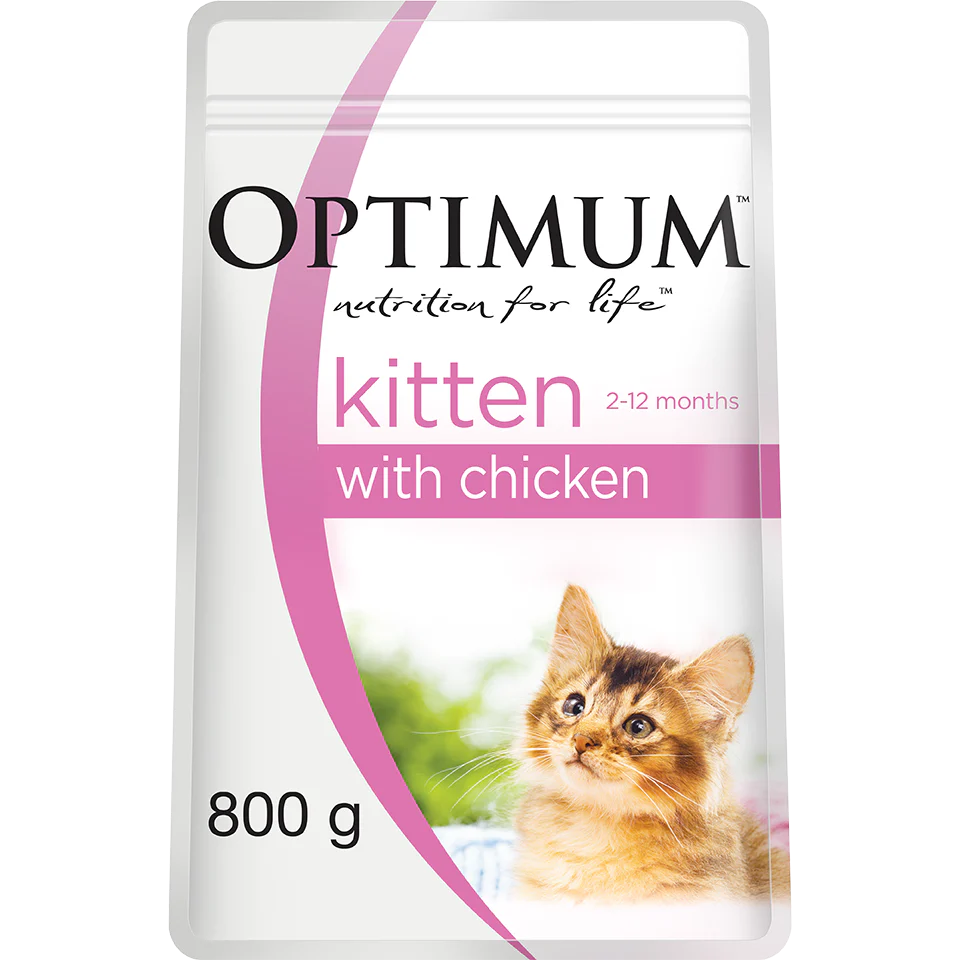 Optimum Kitten Chicken Dry Cat Food 800G - Image 8
