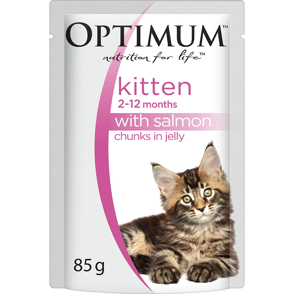 OPTIMUM Kitten Salmon Chunks In Jelly Wet Cat Food 85G - Image 8