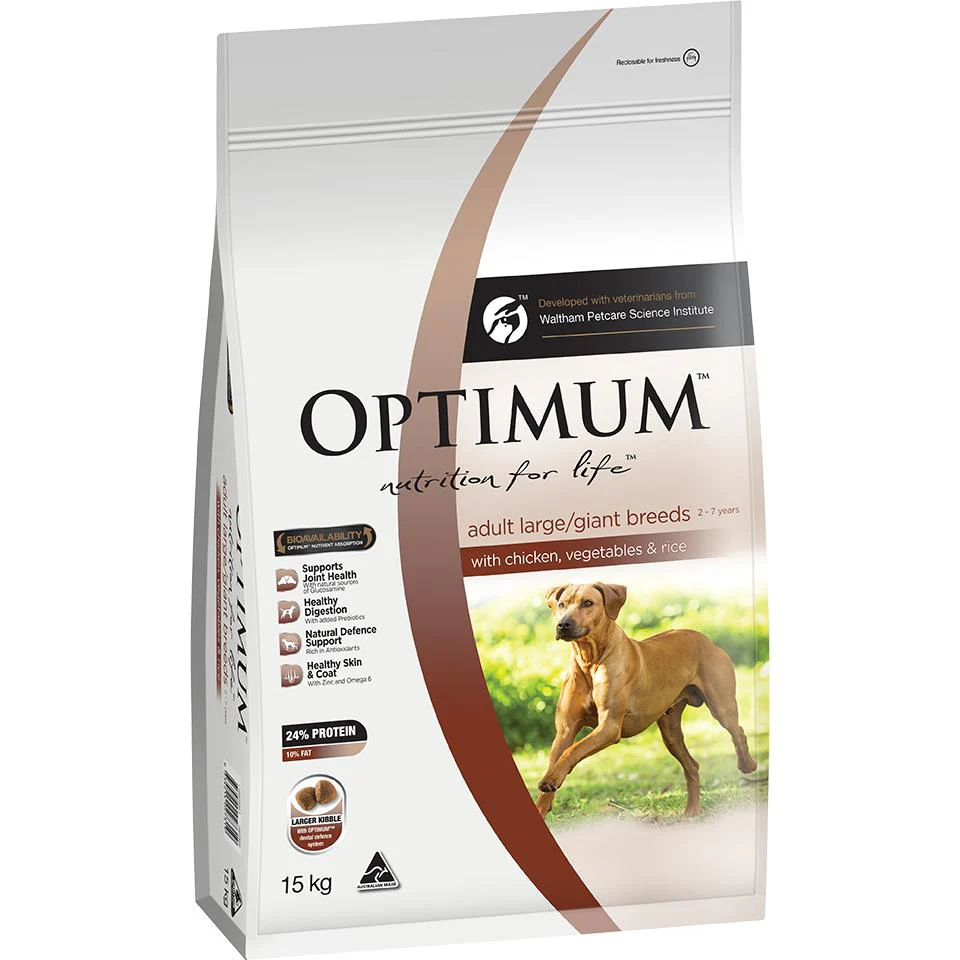 Optimum Large Breed Adult Chicken Dry Dog Food 15kg - Image 2
