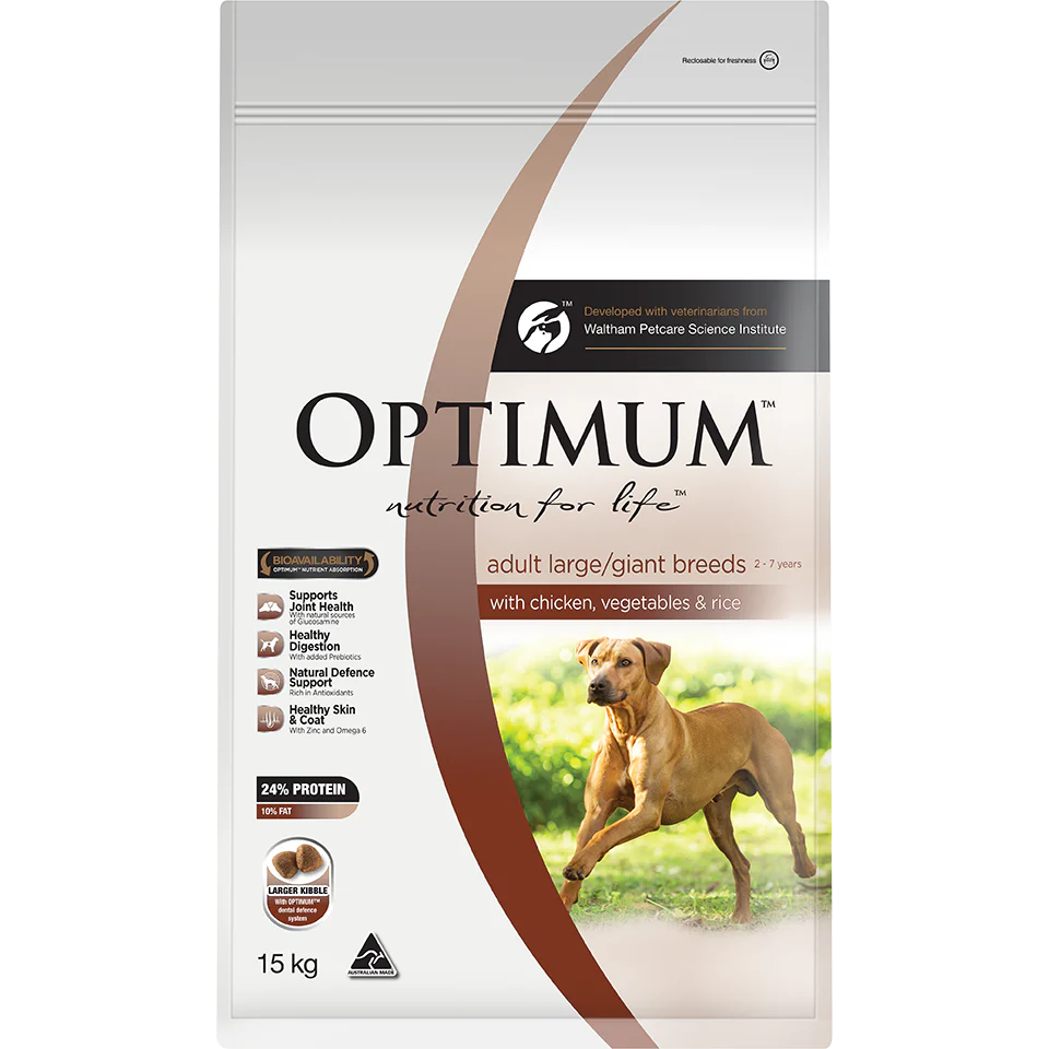 Optimum Large Breed Adult Chicken Dry Dog Food 15kg - Image 5