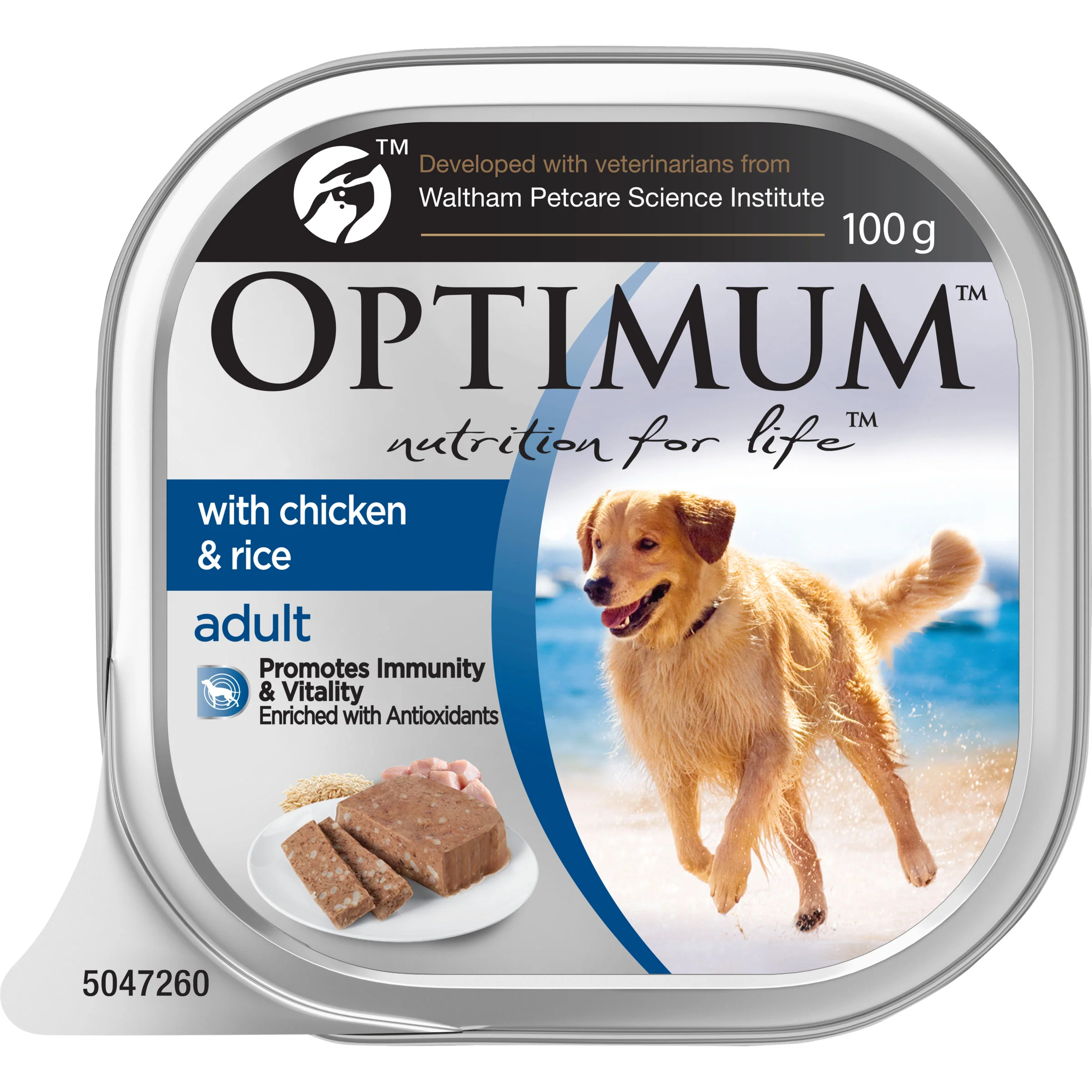 Optimum Lifestage Adult Chicken & Rice Wet Dog Food 6x100g - Image 10