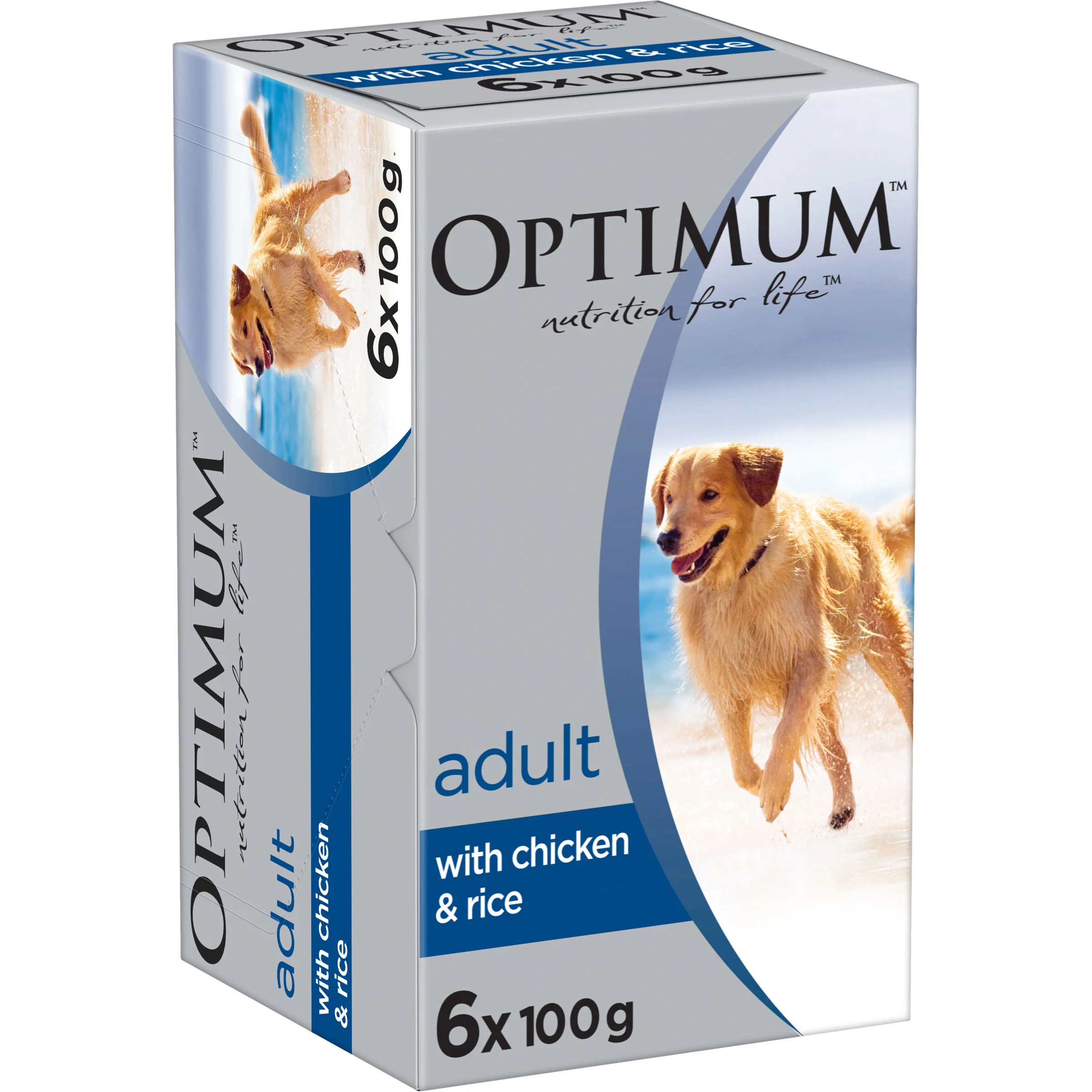Optimum Lifestage Adult Chicken & Rice Wet Dog Food 6x100g - Image 13