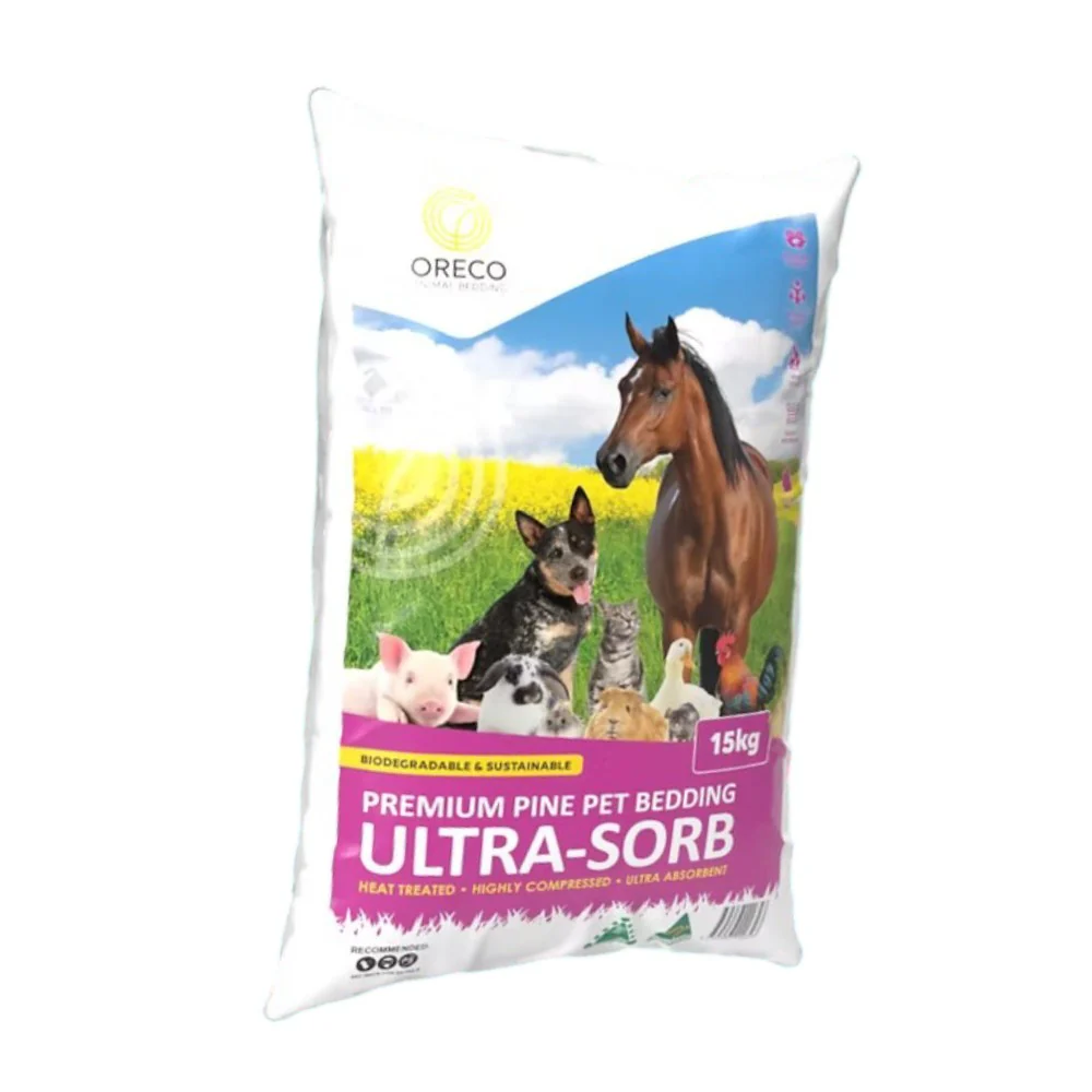 ORECO Ultra-Sorb Pine Pellet Bedding 15kg - Image 2
