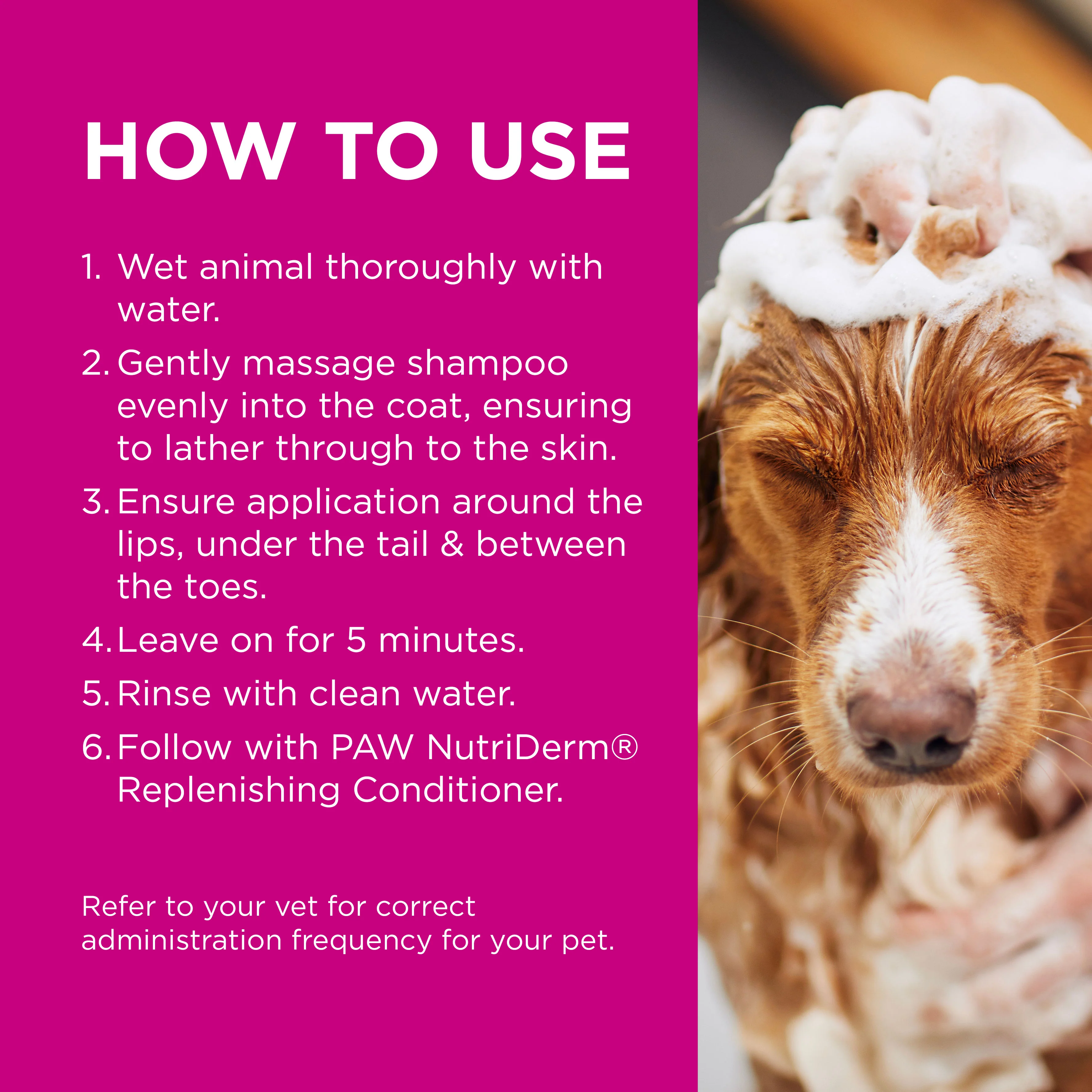 PAW Nutriderm Shampoo 500ml - Image 6