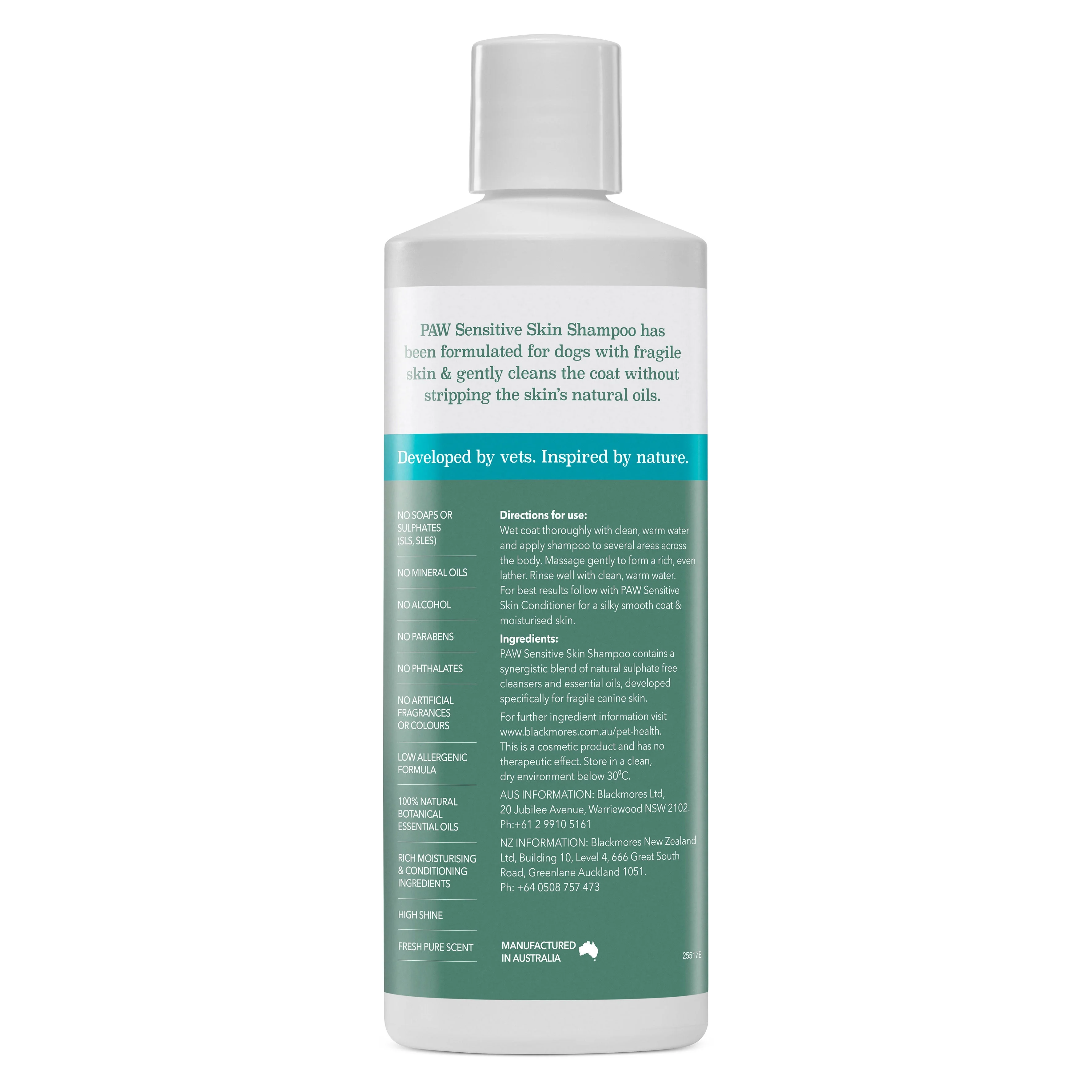 PAW Sensitive Skin Shampoo 500ml - Image 11