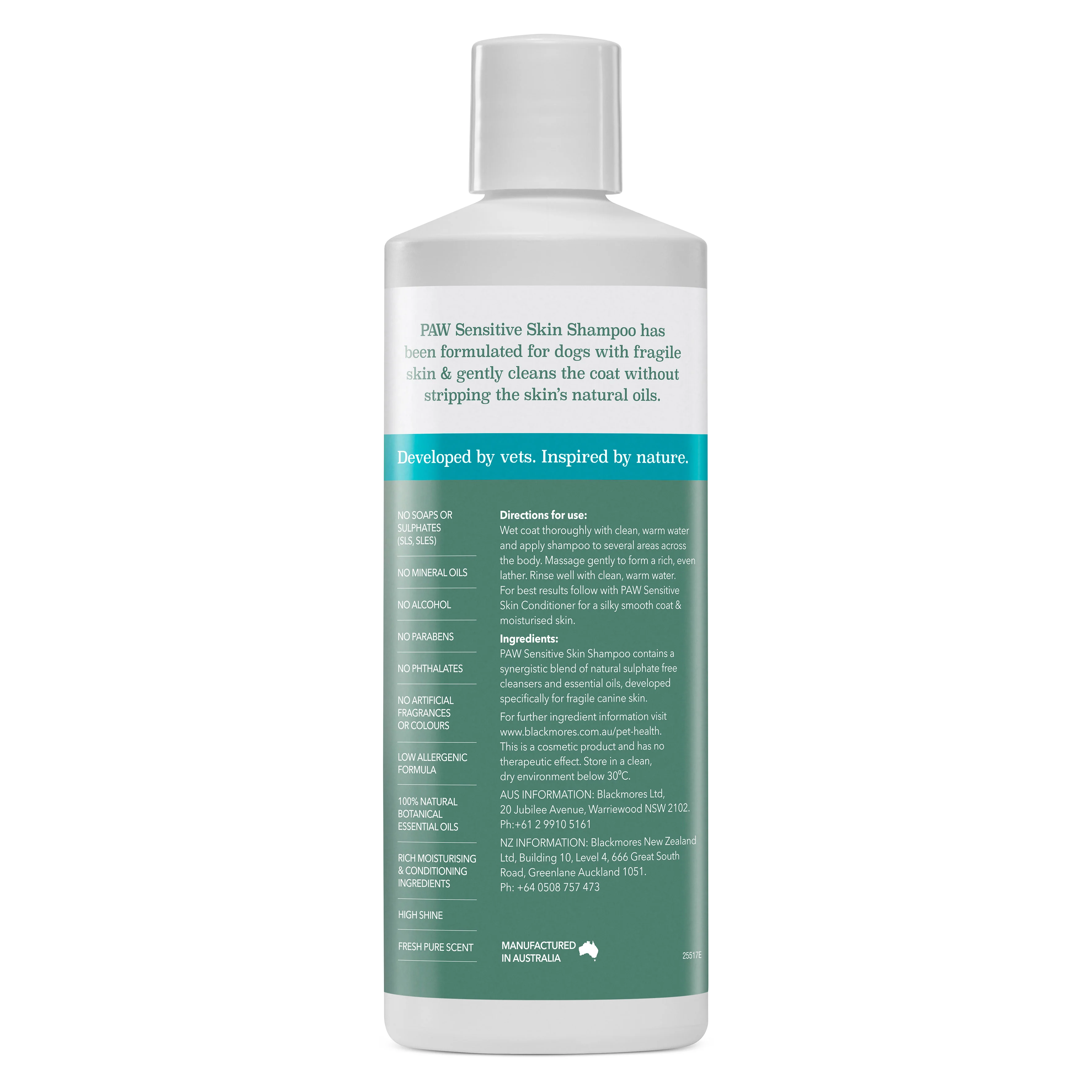 PAW Sensitive Skin Shampoo 500ml - Image 2