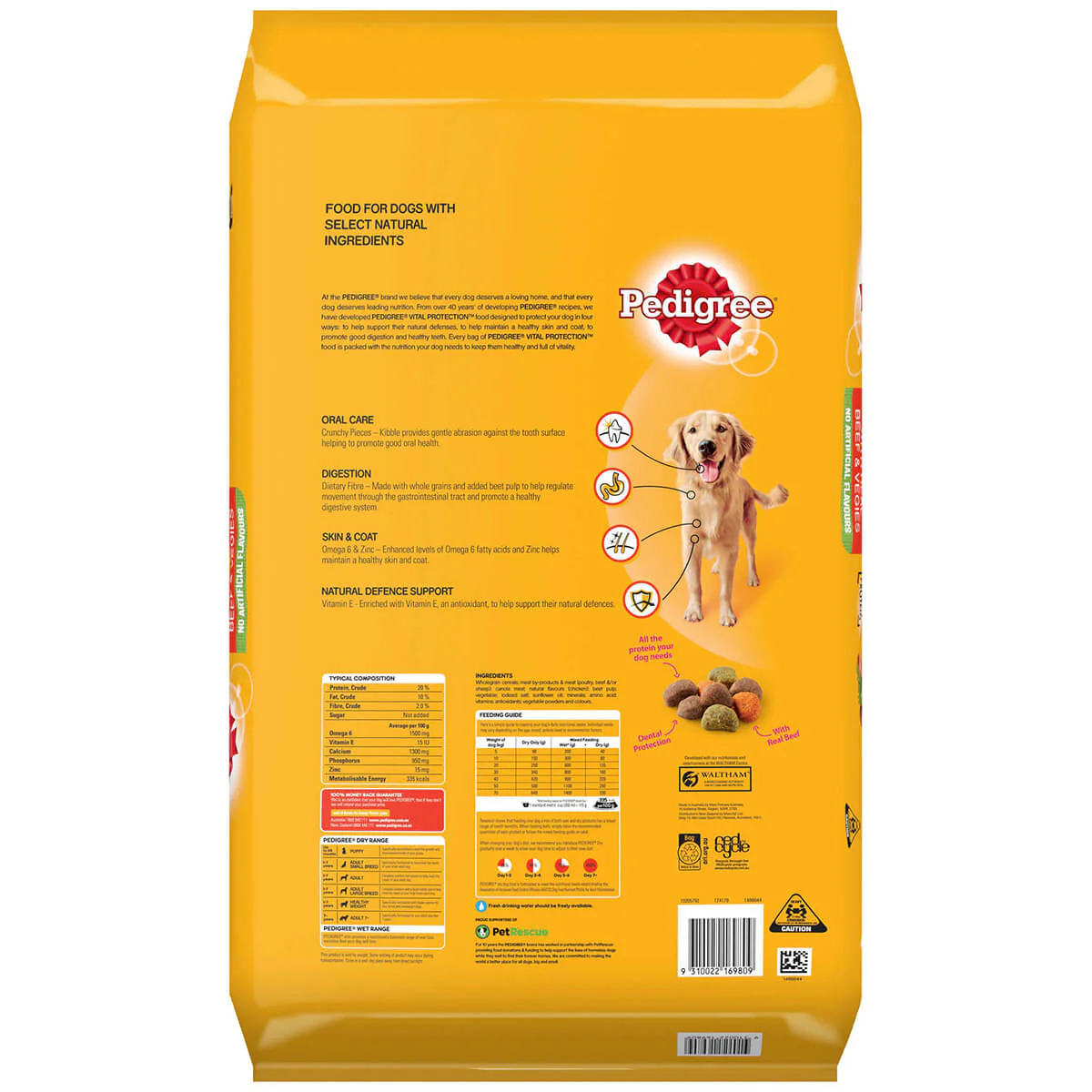 Pedigree Medium Breed Adult Real Beef & Vegetables Dry Dog Food 20kg - Image 12