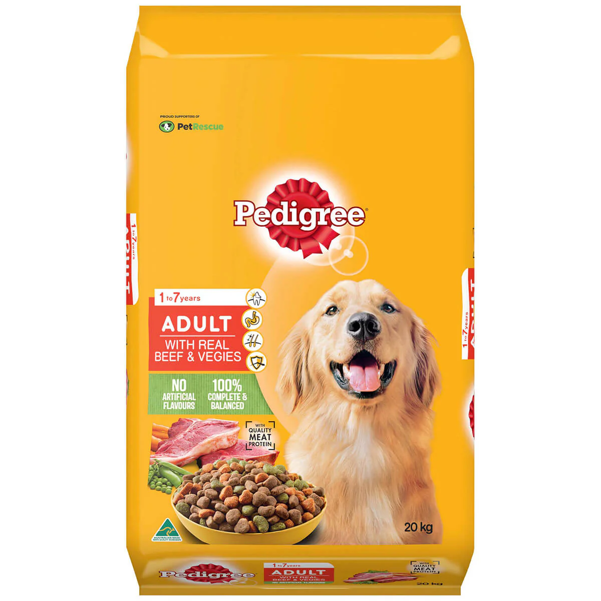 Pedigree Medium Breed Adult Real Beef & Vegetables Dry Dog Food 20kg - Image 7