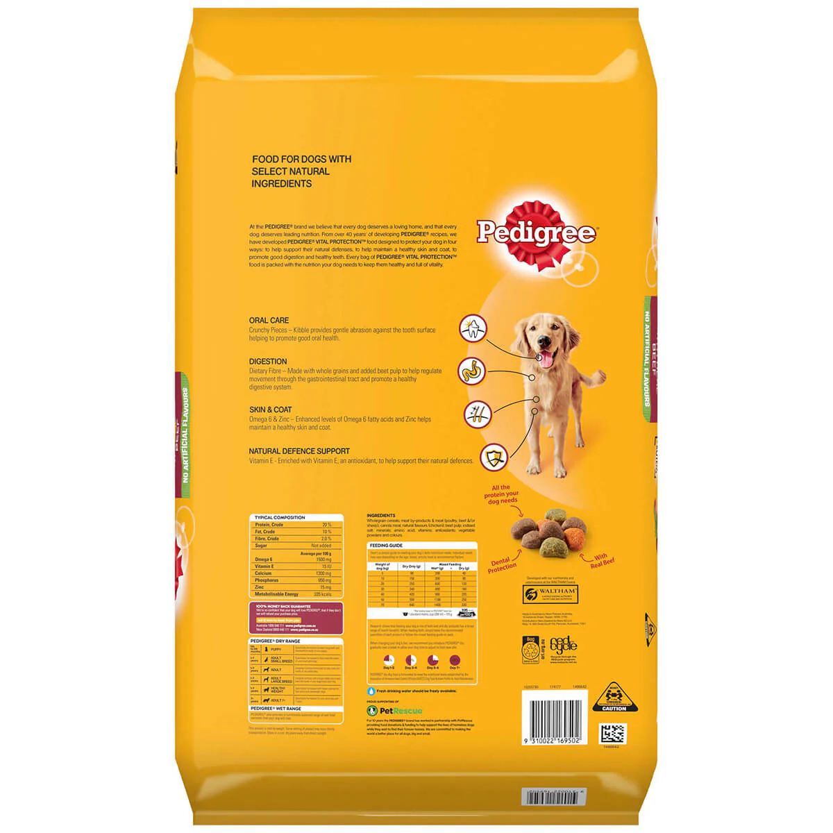 Pedigree Real Beef Dry Dog Food 20kg - Image 2