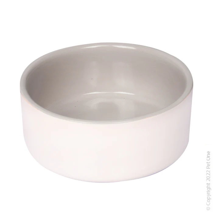 Pet One Ceramic Bowl Grey/White