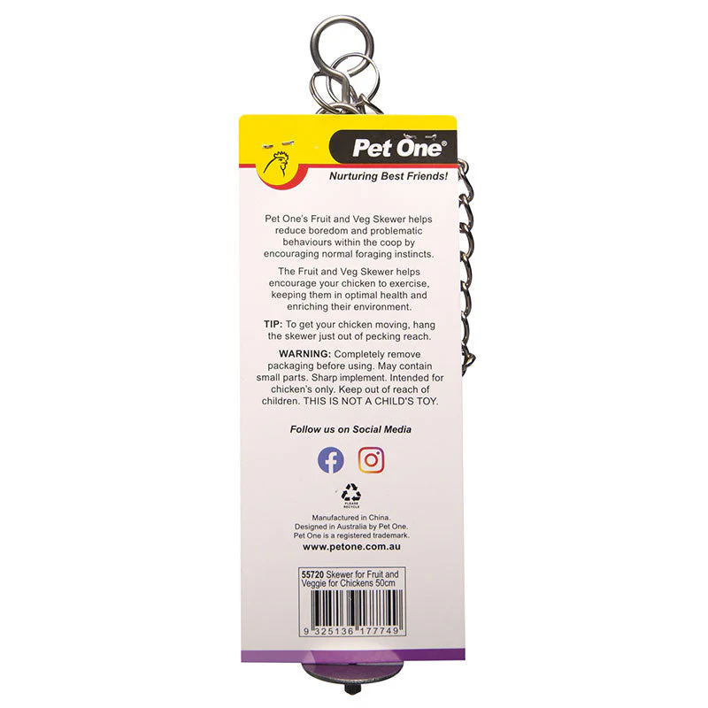 Pet One Chicken Toy Fruit & Veg Skewer - Image 6