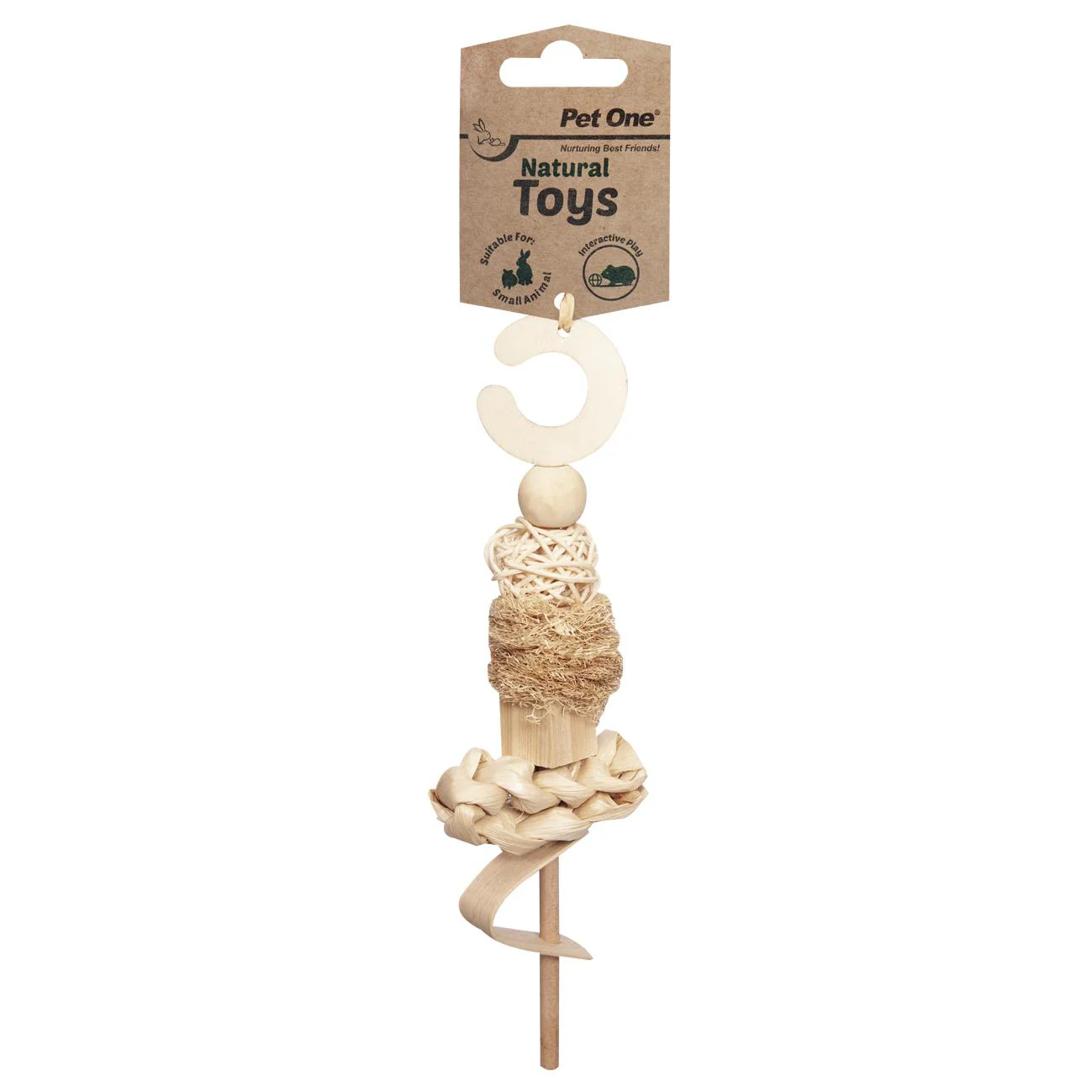 Pet One Small Animal Natural Toy Kabob - Image 2