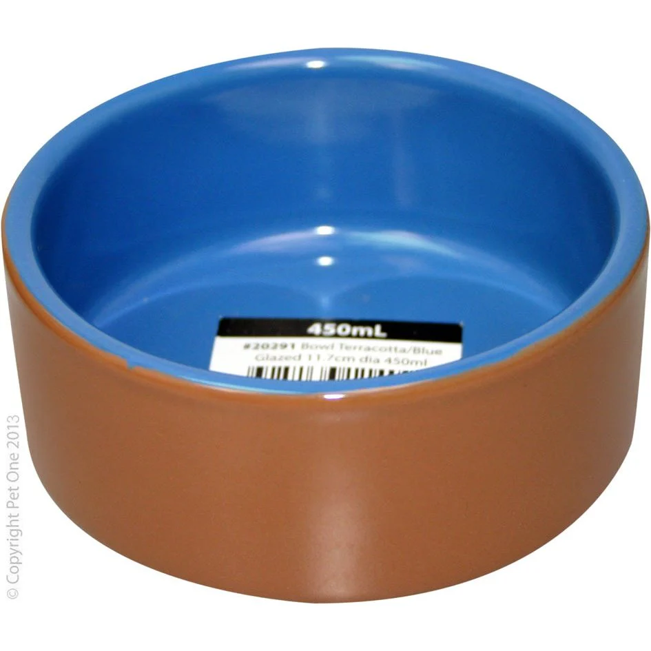 Pet One Terracotta Bowl Blue - Image 6