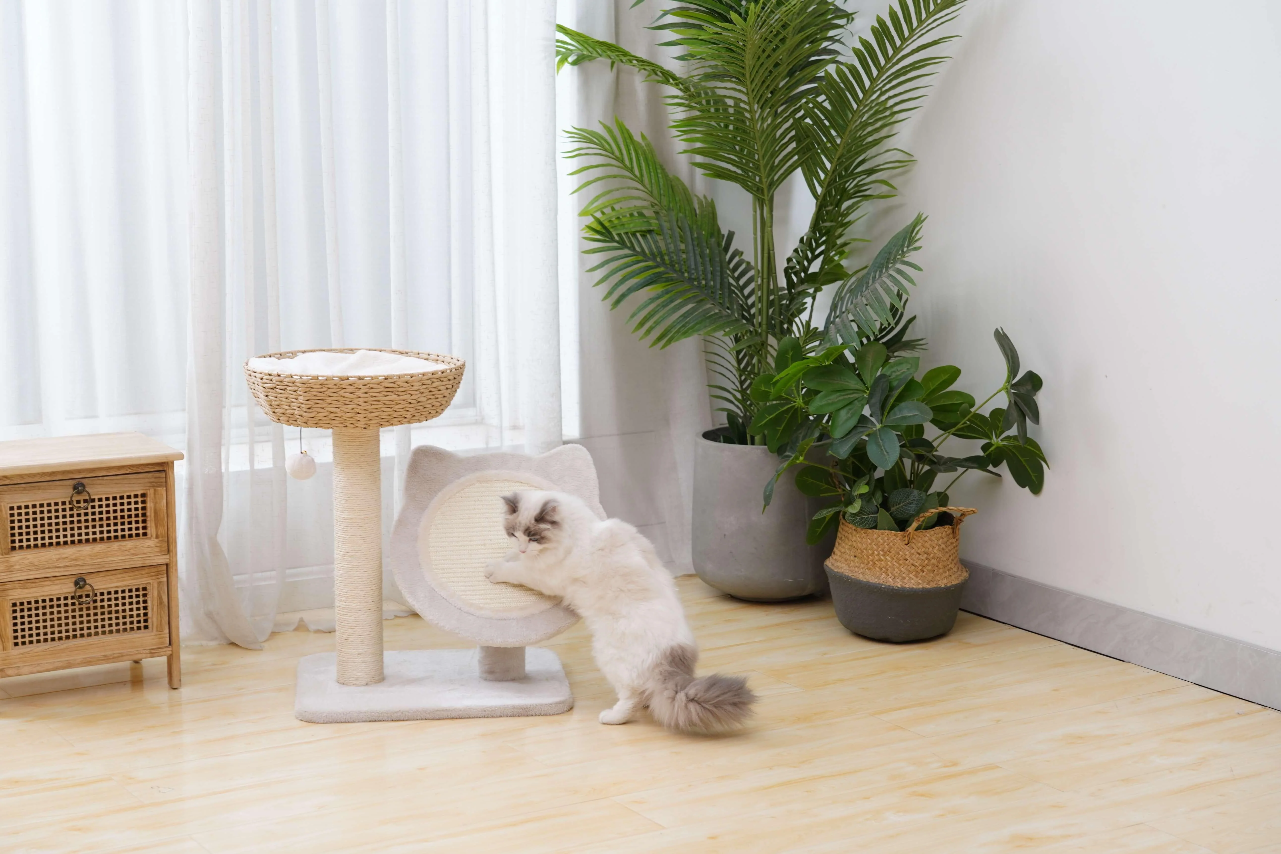 Pet Pals Woven Basket Cat Scratching Post - Image 8