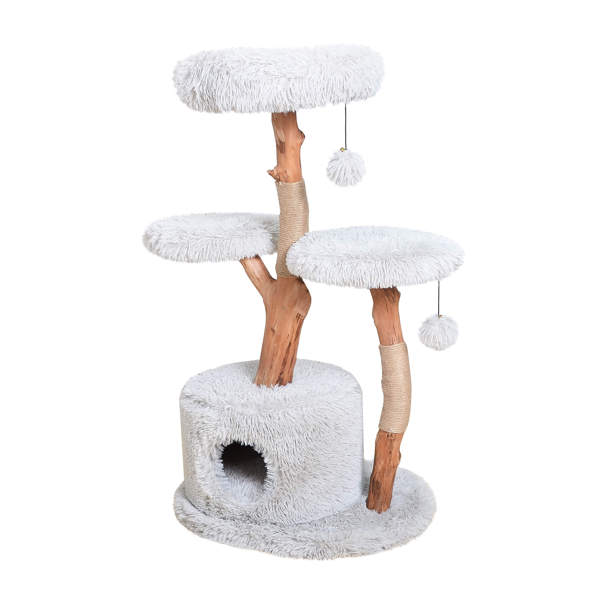 Pet Pals Natural Wood Cat Tree - Image 11