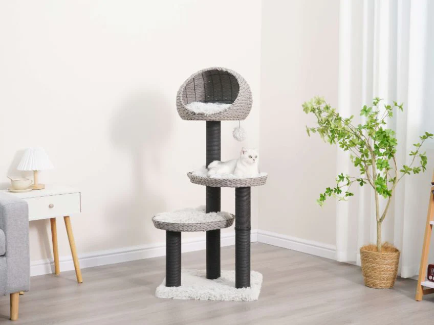 Pet Pals Woven 3 Level Cat Tree - Image 14