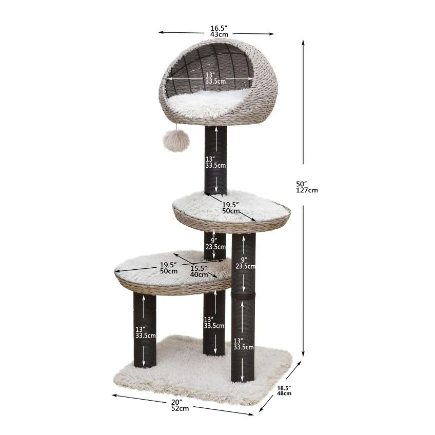 Pet Pals Woven 3 Level Cat Tree - Image 18