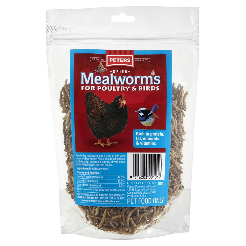 Peters Dried Mealworms 100g - Image 2