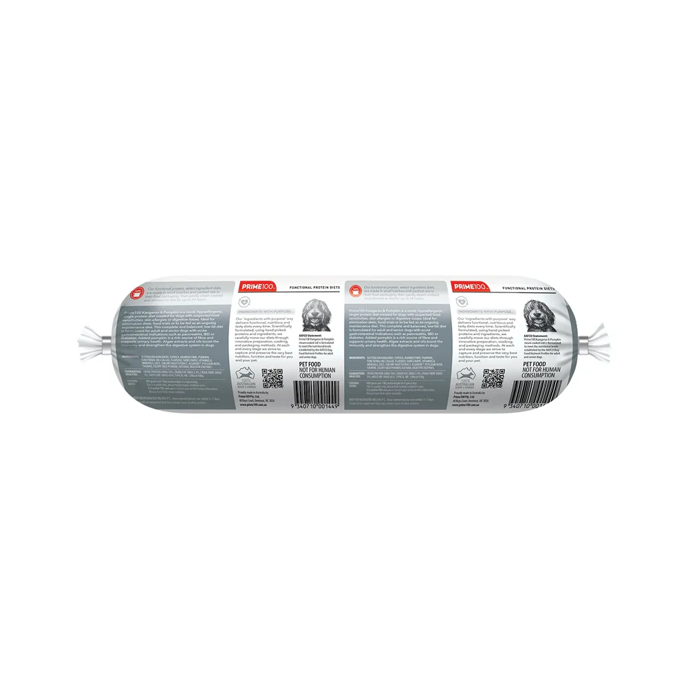 Prime100 SPD Kangaroo & Pumpkin Fresh Roll Dog Food - Image 3